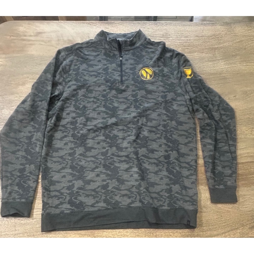 tasc Performance Presidents Cup 2022 Golf Pullover Quail Hollow Camo Bamboo Mens
